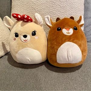 Squishmallow Clarice & Rudolph 8” Bundle Lot - Rudolph Series BNWT
